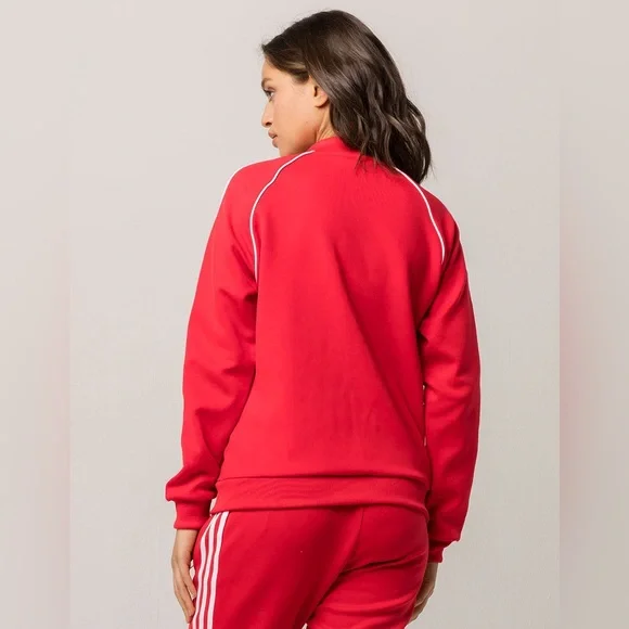 ADIDAS originals jacket S & pants XS, Womens SST Red Track Suit tricolor - Picture 10 of 10